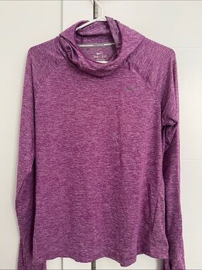 Nike Purple Heather Dri-FIT Women's Long-Sleeve Hooded Top